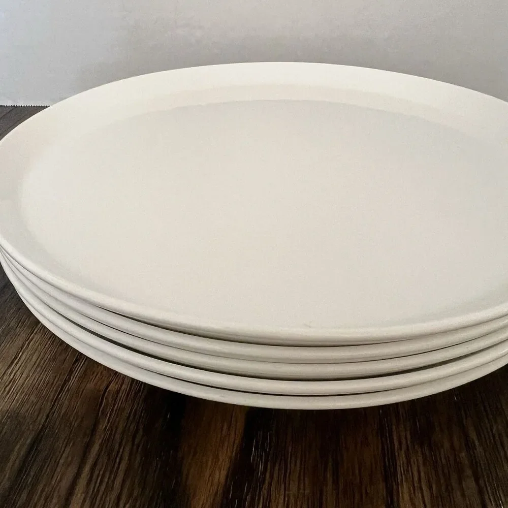 5  Crate & Barrel CB2 White Dinner Plates 10” round